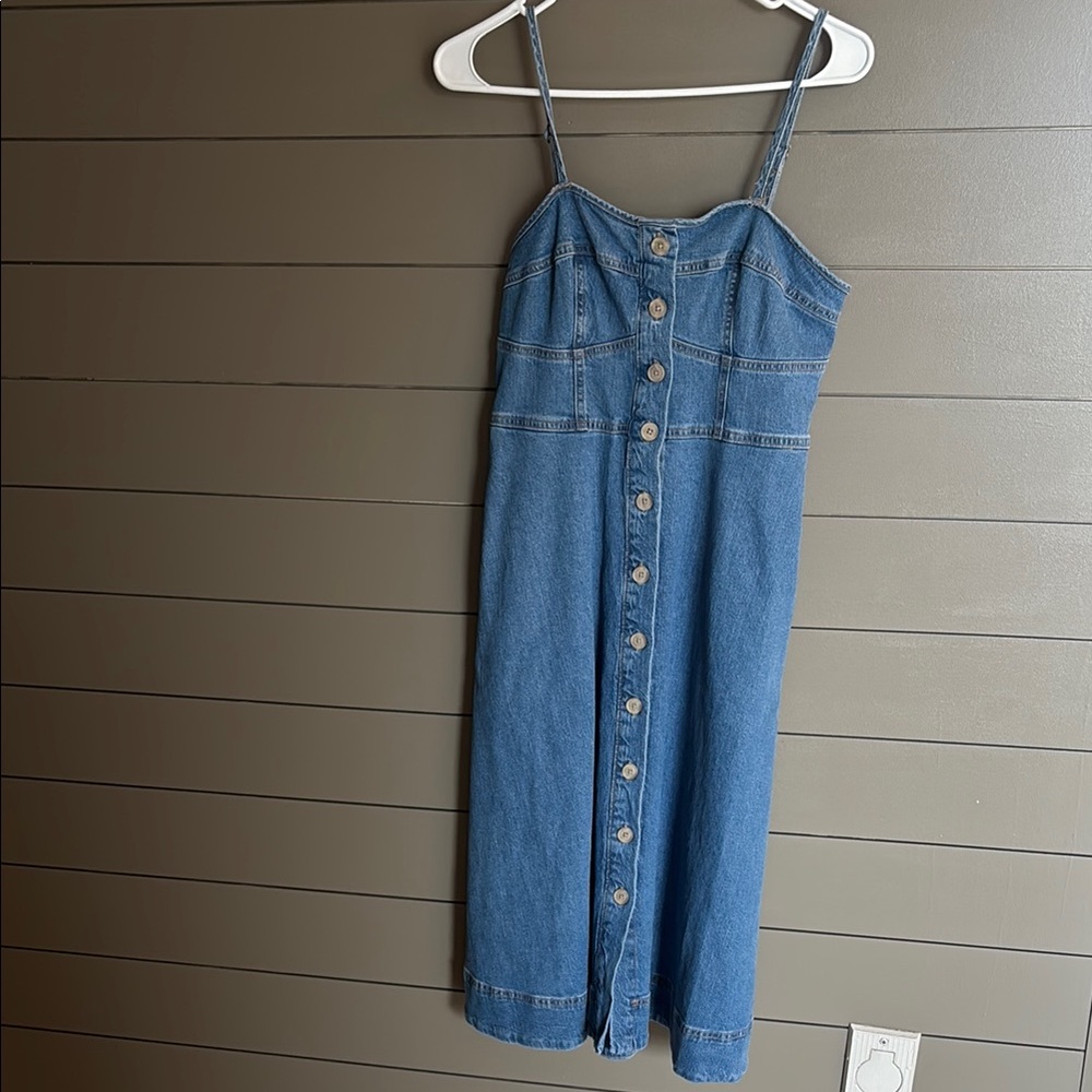Denim Button-Down Dress